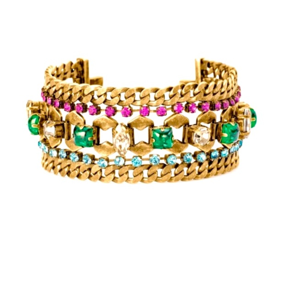 Stella & Dot X Rebecca Minkoff | Vintage Gold Jeweled Prisma StatementBr… - Picture 6 of 11